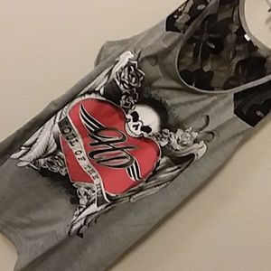 Motorcycle tank H D harley Quinn biker tank.